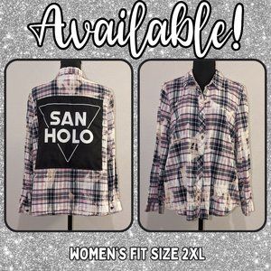 San Holo inspired upcycled flannel